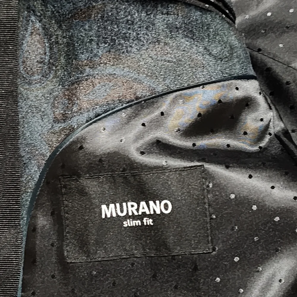 Murano Elegant Black Men's Blazer Jacket - Picture 8 of 10